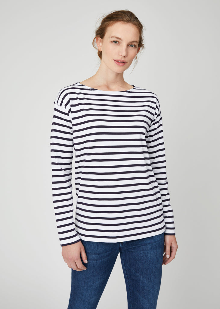 Ivvy Oversized Breton Stripe Tee